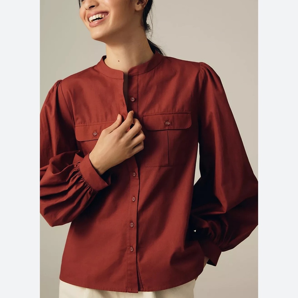 NEW Anthropologie Nikasha Utility Cargo Blouse size M with tag